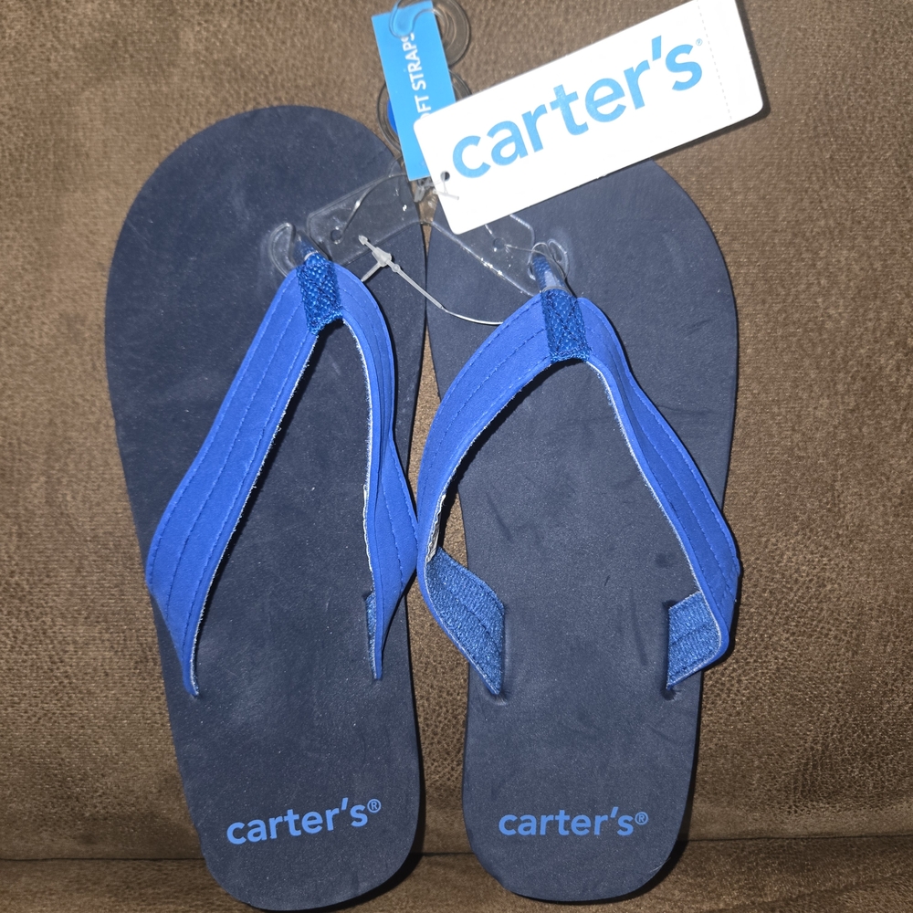 Carter's Navy and Royal Blue Flip Flops